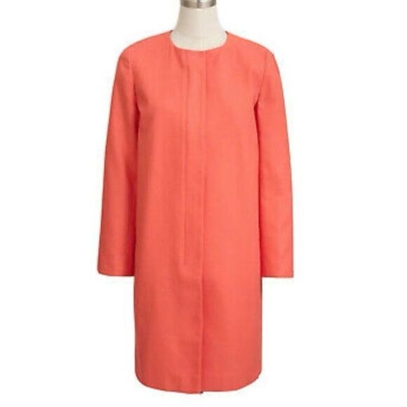 J Crew Collarless Cotton Jacket - Picture 1 of 9